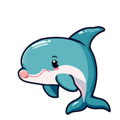 Dolphin Vector, Happy and Joyful Dolphin Graphic for Marine and Ocean Designs