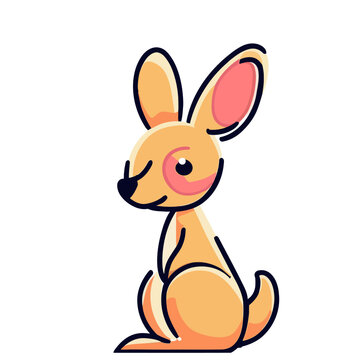 Kangaroo Vector, Cute and Lovable Kangaroo Illustration for Nature Projects