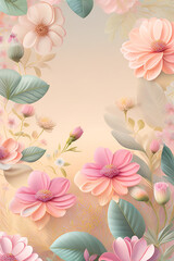 a dreamy floral background resembling a picturesque effect - AI Generative