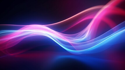 Abstract futuristic background with pink blue glowing neon moving high speed wave lines and lights. Data transfer concept Fantastic wallpaper design.