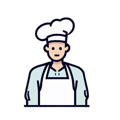 Vector of a Male Chef, Talented Chef Graphic for Culinary Themes
