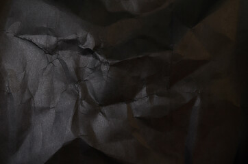 Crumpled and folded Black Paper Texture Images for background logo text template design
