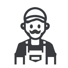 Vector of a Male Mechanic, Simple Vector Illustration for Automotive and Repair Projects