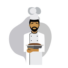 Obraz na płótnie Canvas Vector of a Male Chef, Talented Chef Graphic for Culinary Themes