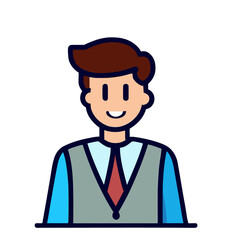 Vector of a Tour Guide, Professional Tour Guide Illustration for Travel and Tourism Concepts
