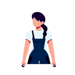Vector of a Female Mechanic, Competent Female Mechanic Graphic