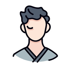 Man Profile Vector, Professional Male Portrait Illustration for Avatar Designs
