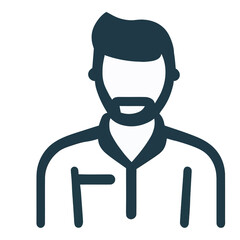 Man Profile Vector, Professional Male Portrait Illustration for Avatar Designs