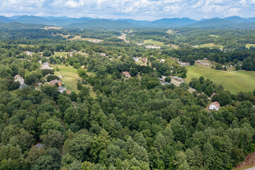 Obraz premium mountain drone view