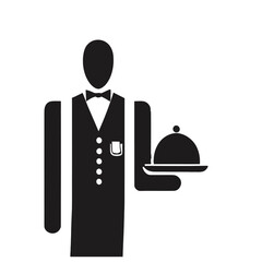 Male Servant Vector, Illustration of a Butler ,male servant vector art