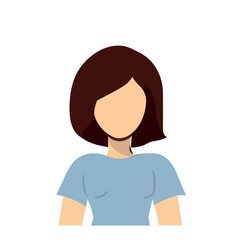 vector art of an women profile ,women vector