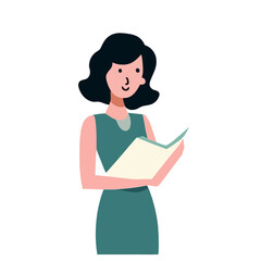 Vector of a Female Event Planner, Simple Vector Graphic for Event Planning and Coordination