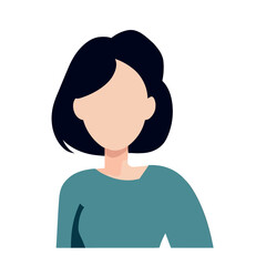 vector art of an women profile ,women vector