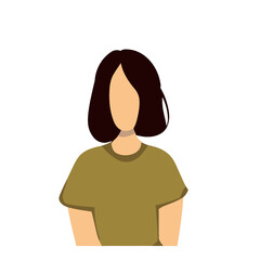vector art of an women profile ,women vector