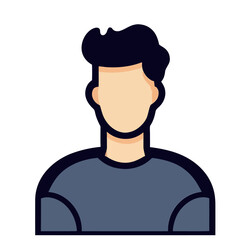 Man Profile Vector, Professional Male Portrait Illustration for Avatar Designs