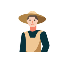 Vector of a Male Farmer, Simple Vector Graphic for Agriculture and Farming Designs