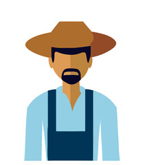 Vector of a Male Farmer, Simple Vector Graphic for Agriculture and Farming Designs