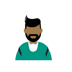 Man Profile Vector, Professional Male Portrait Illustration for Avatar Designs