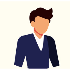Vector of a Male Manager, Confident Male Manager Illustration for Leadership Themes