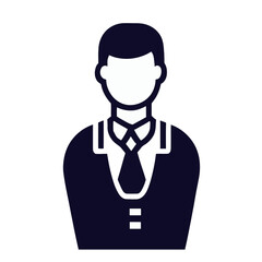 Obraz premium Vector of a Waiter, Hospitable Waiter Illustration for Restaurant and Service Themes