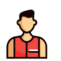 Vector of a Lifeguard, Alert Lifeguard Illustration for Water Safety and Rescue Themes