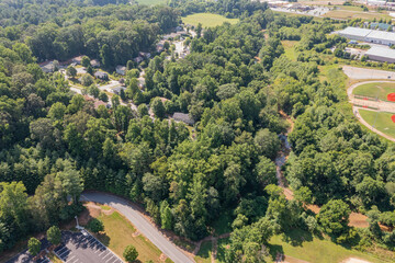 drone mountain neighborhood views