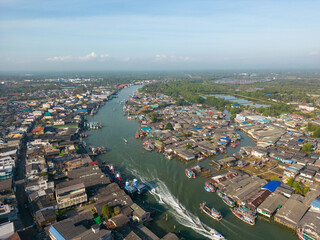 Fototapeta na wymiar Khao Matsee Viewpoint Pak Nam Chumphon Thailand
