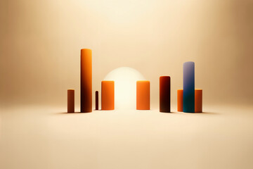 The abstract 3d design elements