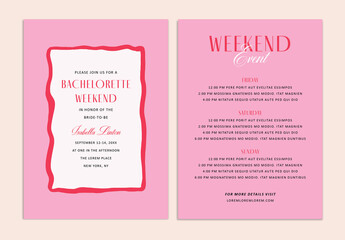  Bachelorette Weekend Party Invitation Card