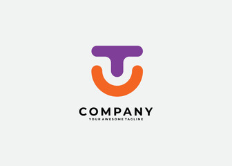 TU letter logo design on luxury background. UT monogram initials letter logo concept. TU icon design.