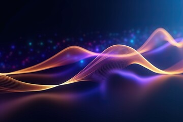 abstract futuristic background with pink blue glowing neon moving high speed wave lines and bokeh lights. Data transfer concept Fantastic wallpaper