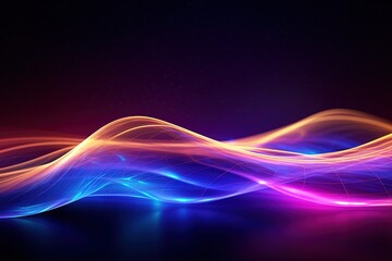 abstract futuristic background with pink blue glowing neon moving high speed wave lines and bokeh lights. Data transfer concept Fantastic wallpaper