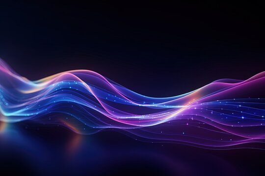 abstract futuristic background with pink blue glowing neon moving high speed wave lines and bokeh lights. Data transfer concept Fantastic wallpaper