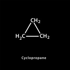 Chemical structure formula flat style illustration