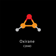 Chemical structure formula flat style illustration