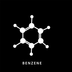 Chemical structure formula flat style illustration