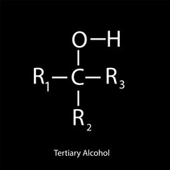 Chemical structure formula flat style illustration