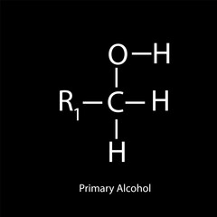 Chemical structure formula flat style illustration