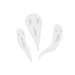 Ghost silhouette Set. Vector illustration. EPS 10.