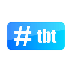 Tbt hashtag. Thursday throwback symbol. Vector illustration. EPS 10.