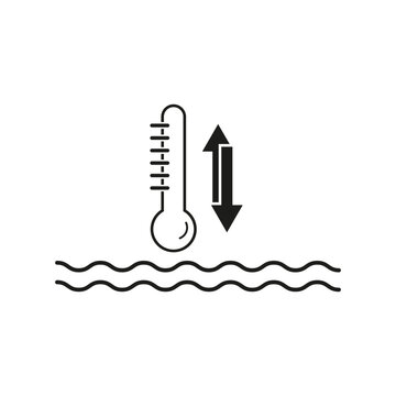 Thermometer sign. liquid temperature measurement icon. Control temp water or oil. Vector illustration. EPS 10.