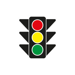 Traffic light icon. Vector illustration. EPS 10.