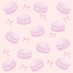 pattern with pink macaroons