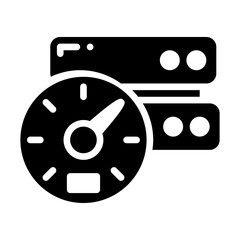 server performance glyph icon
