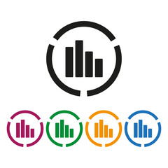 Graph icon. Business color icons set. Vector illustration. EPS 10. s