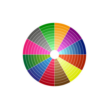 Color wheels. Vector illustration. EPS 10.