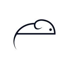 mouse logo line simple design.