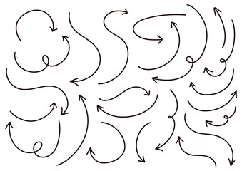 手書きの矢印素材セット