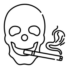 smoking skull