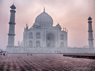 Taj Mahal On A Smoggy Morning